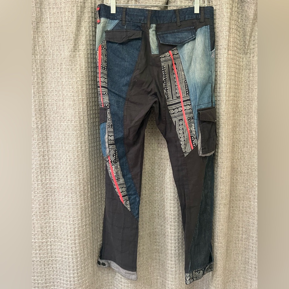 Patchwork Relaxed Jeans - Multicolor - image 2
